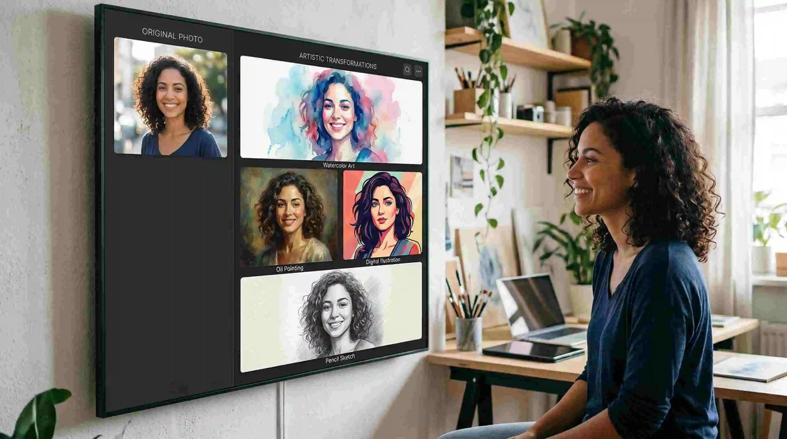 create different styles portraits