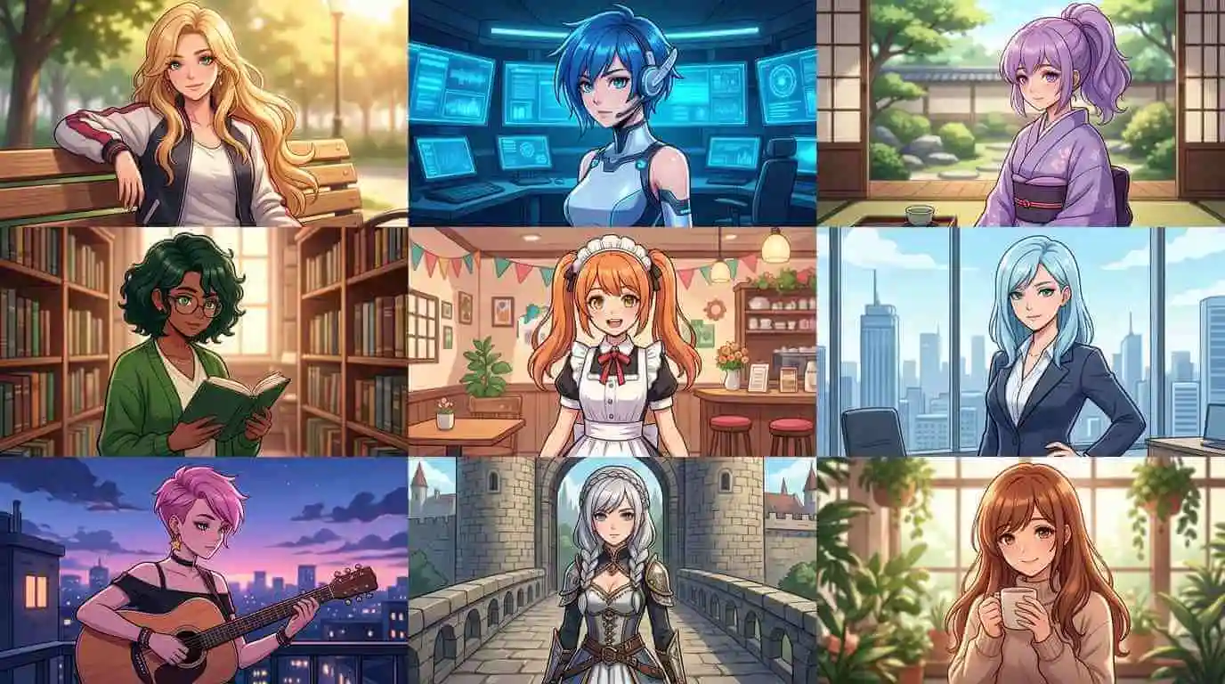 multi ai girlfriend video styles