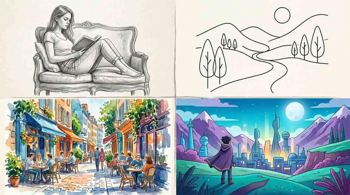 multiple drawing styles