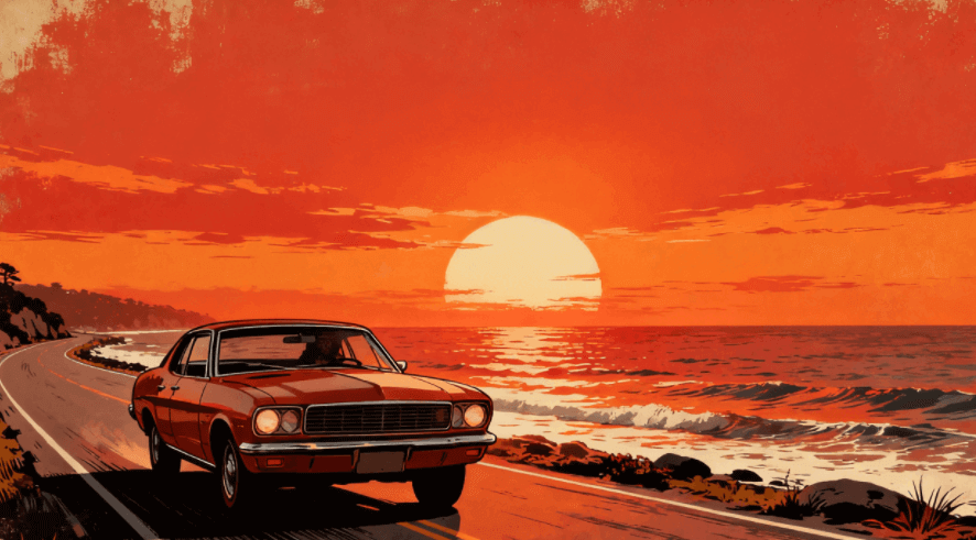 Sunset Car