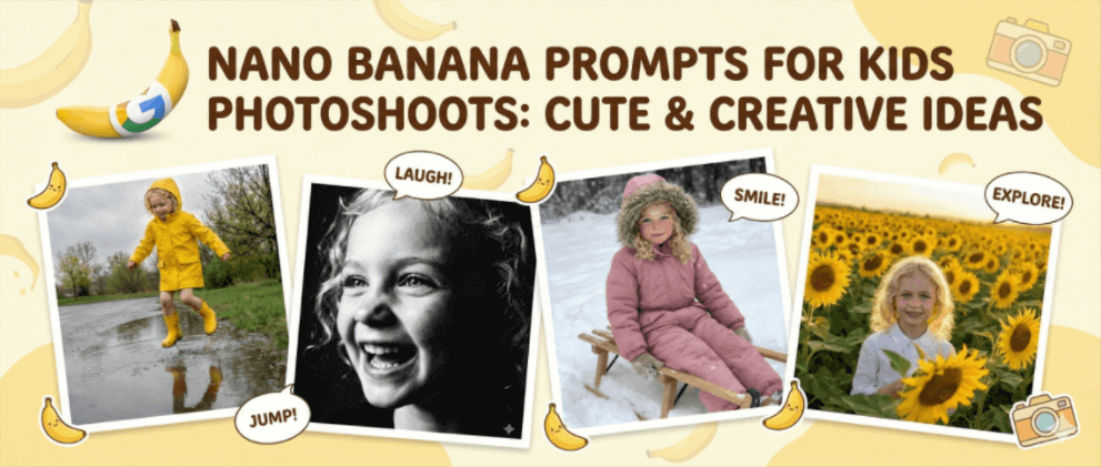 30+ Nano Banana Prompts for Kids Photoshoots: Cute & Creative Ideas [2026]
