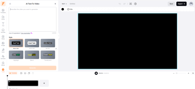 flexclip ai video generator from text free no sign up​