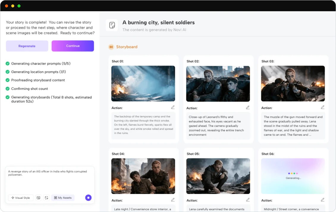 Preview Shots & Storyboards