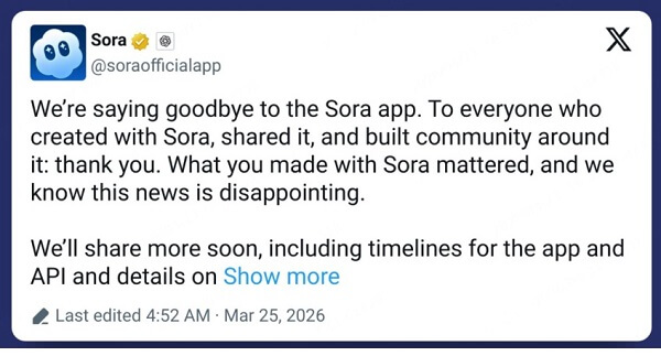 Sora 關閉